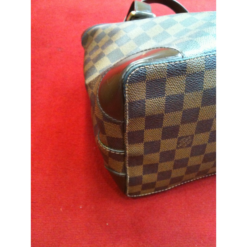 sac cabas louis vuitton hampstead en toile damier azur et cuir naturel, RvceShops Revival