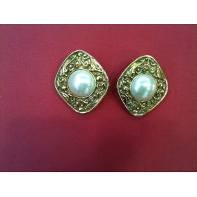 Boucles d'oreilles Chanel Perle Vintage