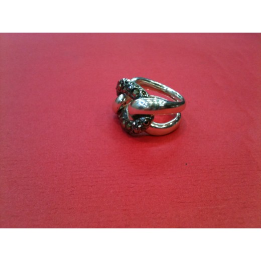 Bague Pomellato 67 en argent et marcassites