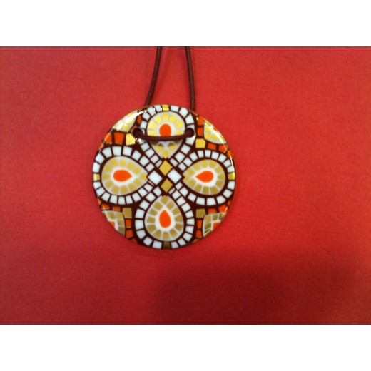 Pendentif Bernardaud Gong en porcelaine