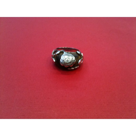 Bague Kenzo Rosewood en argent et bois