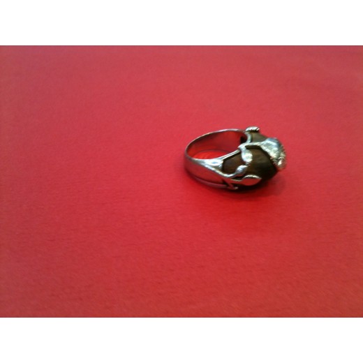 Bague Kenzo Rosewood en argent et bois