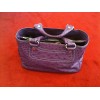 Sac Céline en cuir d'autruche violet