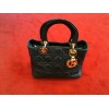Sac Christian Dior Lady Dior en cuir noir