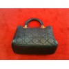 Sac Christian Dior Lady Dior en cuir noir