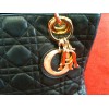 Sac Christian Dior Lady Dior en cuir noir