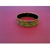 Bracelet Hermès large en émail et plaqué or