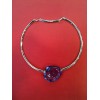 Collier Baccarat Galet bleu en argent