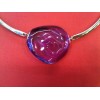 Collier Baccarat Galet bleu en argent