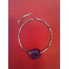 Collier Baccarat Galet bleu en argent