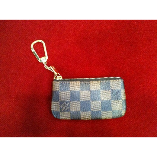 Pochette clés Louis Vuitton en toile damier ébène