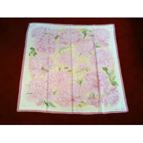 Carré Hermès Les Pivoines en soie