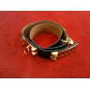 Ceinture Hermès Médor en cuir noir