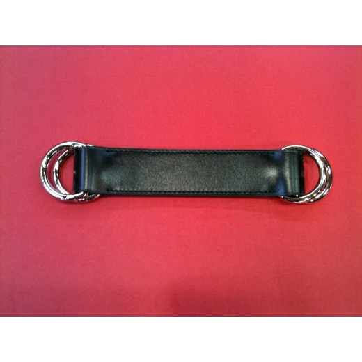 boucle de ceinture Hermès Romance en cuir noir