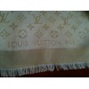 Châle Louis Vuitton Monogram Shine gris perle