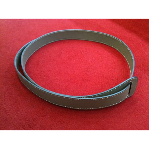 Ceinture Hermès en cuir étoupe