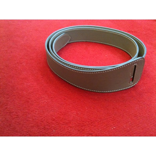 Ceinture Hermès en cuir étoupe