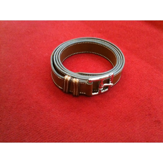 Ceinture Hermès Etrivière en cuir gold