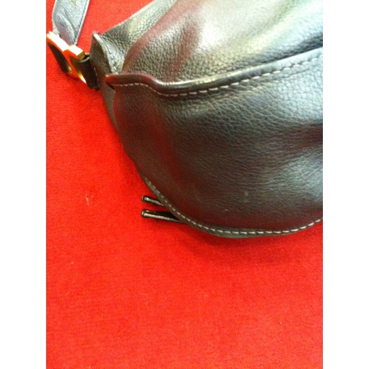 Sac Chloé Marcie Signature en cuir noir