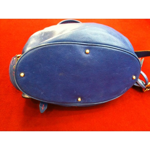 Sac Lancel Premier Flirt en cuir bleu