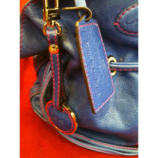 Sac Lancel Premier Flirt en cuir bleu