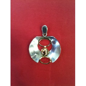 Pendentif en argent et or