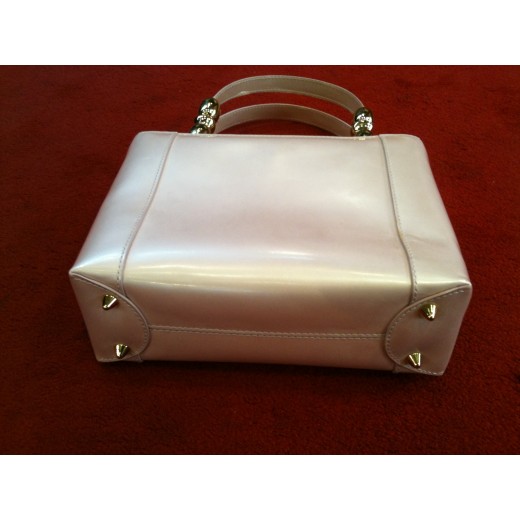 Sac Christian Dior en cuir  rose