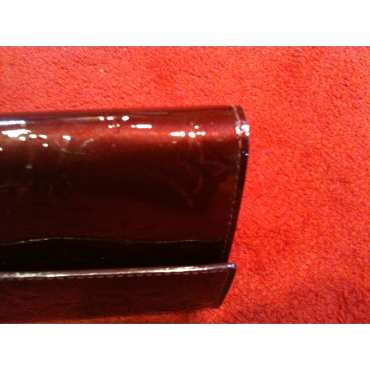 Portefeuille Louis Vuitton Sarah en cuir vernis monogram prune