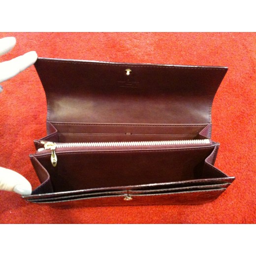 Portefeuille Louis Vuitton Sarah en cuir vernis monogram prune
