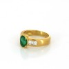 Bague Emeraude et Diamants or jaune18 k