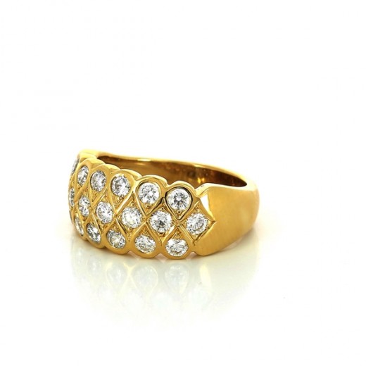 Bague diamants et or jaune