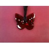 Pendentif Baccarat Papillon en cristal rouge