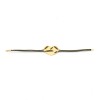 Bracelet coeur en or 18 k sur cordon