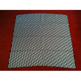 Foulard Christian Dior Logo noir en soie