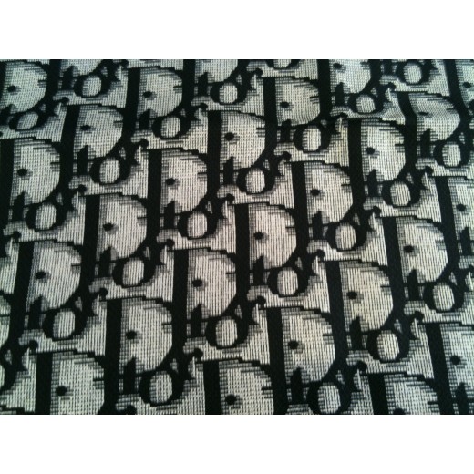 Foulard Christian Dior Logo noir en soie