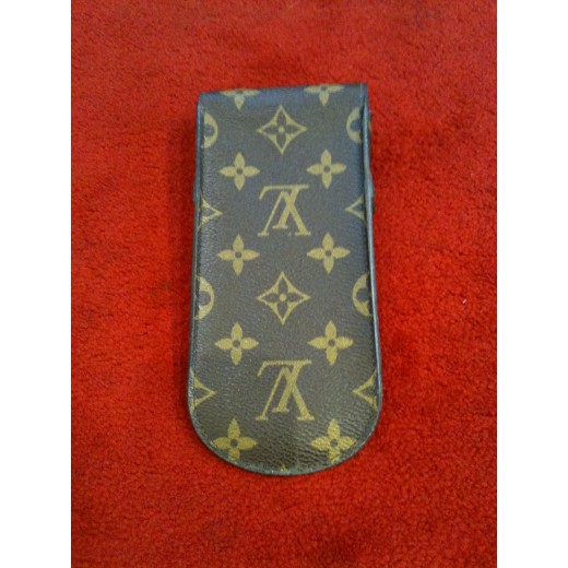 Etui à lunettes Louis Vuitton à rabat en toile monogram