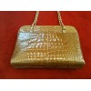 Sac Chanel Camena GM en cuir de croco cognac