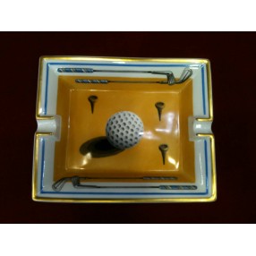 Cendrier Hermès Golf en porcelaine de Limoges