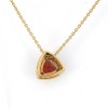 Pendentif triangulaire rubis et diamants en or jaune 18 k