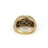 Bague en or jaune 18 k et diamants