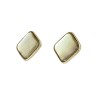 Boucles d'oreilles carrés en nacre et or jaune