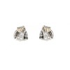 Boucles d'oreilles en or blanc 18 k et diamants