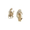 Boucles d'oreilles en or jaune 18 k et diamants