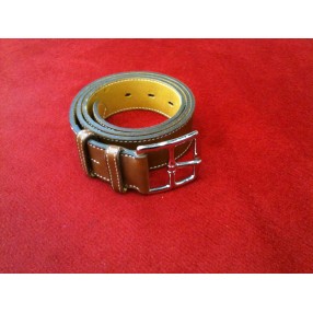 Ceinture Hermès Etrivière  en cuir gold