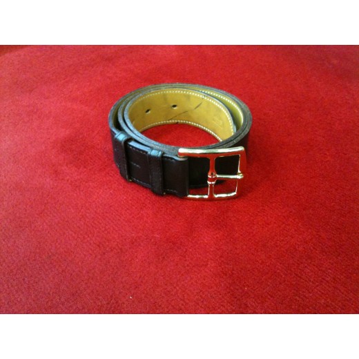 Ceinture Hermès Etrivière en cuir chocolat