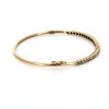 Bracelet moderne en or jaune 18 k et diamants