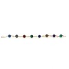 Bracelet en or jaune 18 k et perles de couleurs