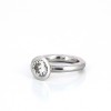 Bague solitaire en or blanc 18 k et diamant