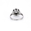 Bague solitaire en or blanc 18 k et diamant