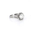 Bague solitaire en or blanc 18 k et diamant